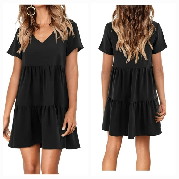 Fantaslook Flowy Swing Shift Dress Summer Sundress Vacation Beach Ocean - Picture 13 of 13